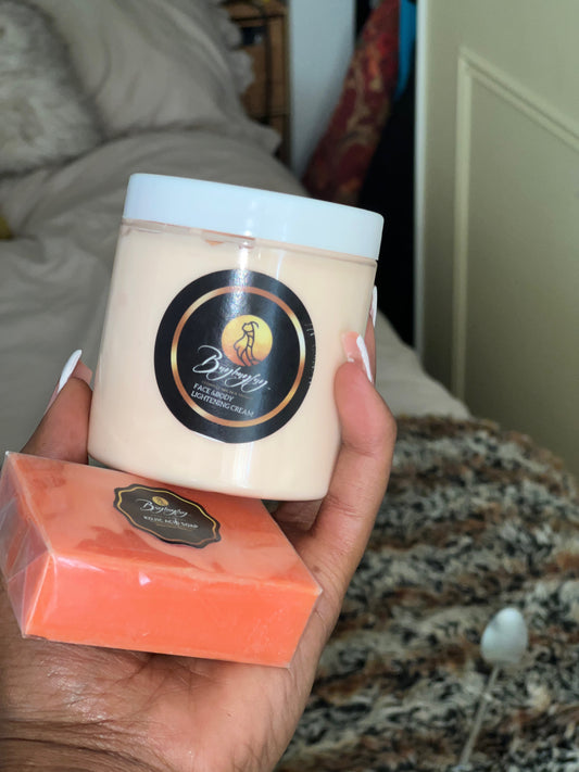 Lightening cream and Kojic acid soap combo