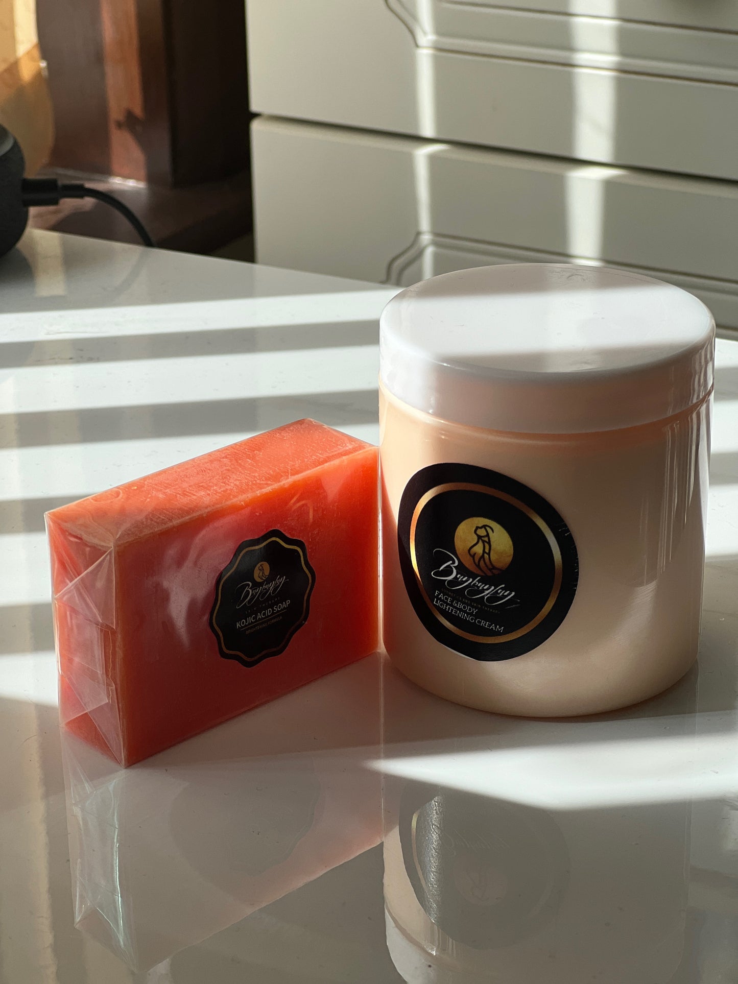 Lightening cream and Kojic acid soap combo