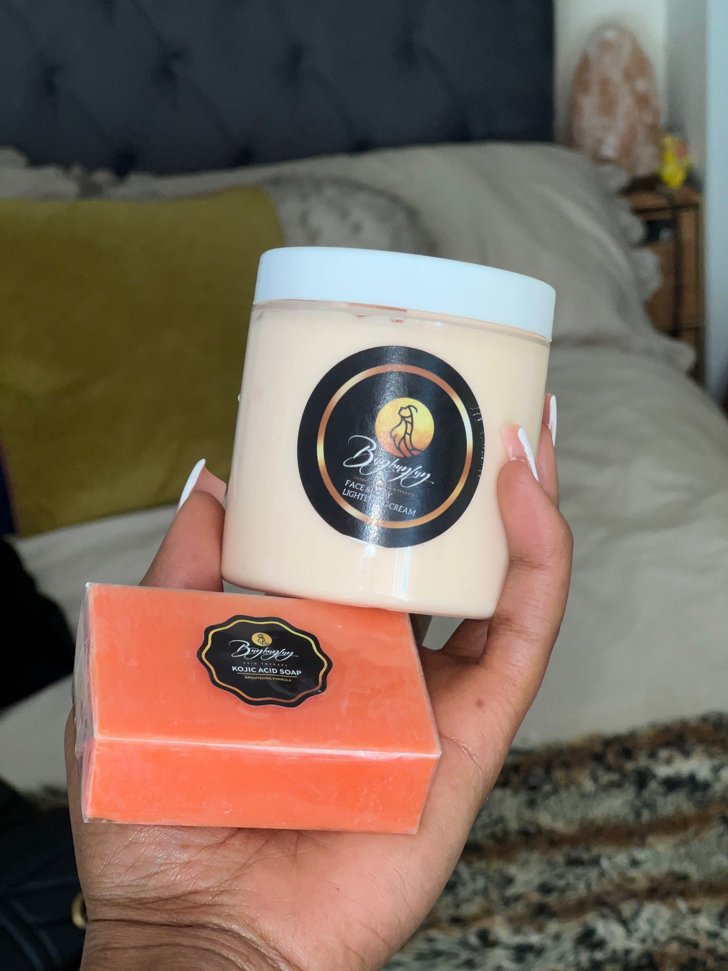 Lightening cream and Kojic acid soap combo