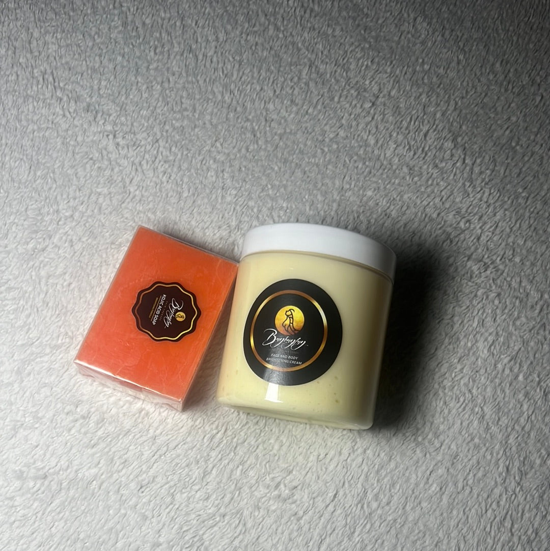 Brightening cream and Kojic soap combo